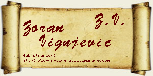 Zoran Vignjević vizit kartica